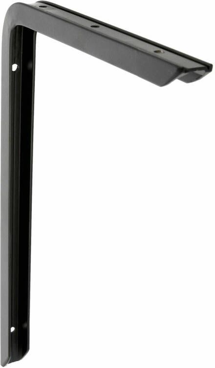 AMIG Plankdrager planksteun aluminium gelakt zwart H350 x B200 mm max gewicht 45 kg boekenplank steunen