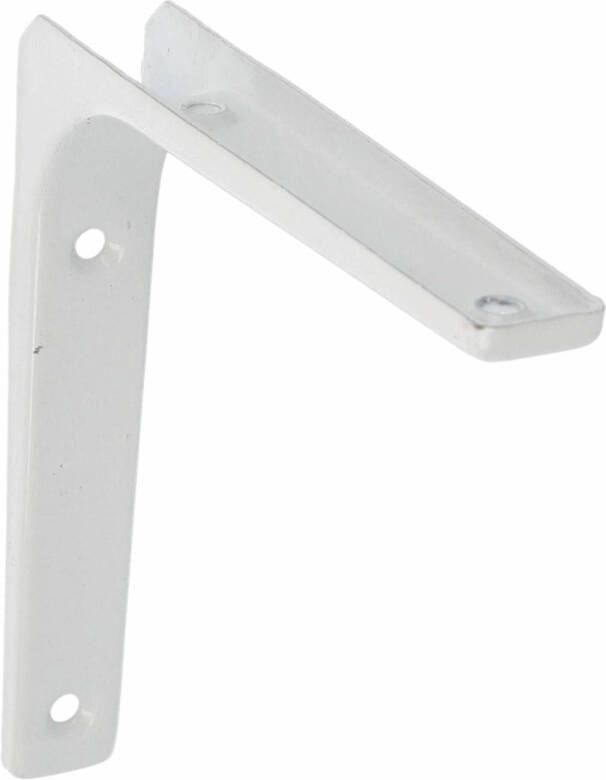 AMIG Plankdrager planksteun van metaal gelakt wit H150 x B125 mm boekenplank steunen