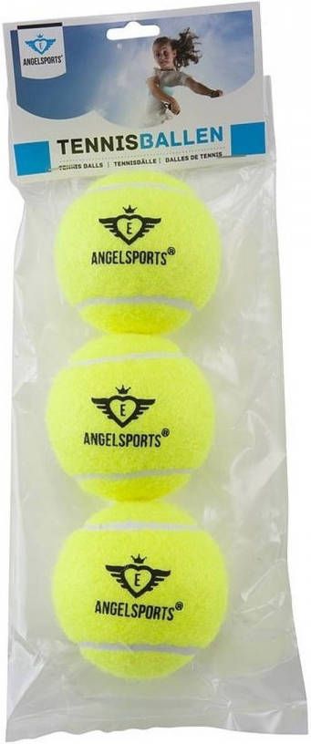 Angel Sports 3 Tennisballen in Zak