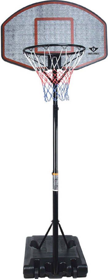 Engelhart Basketbalpaal Verstelbaar 190-260 Cm Zwart