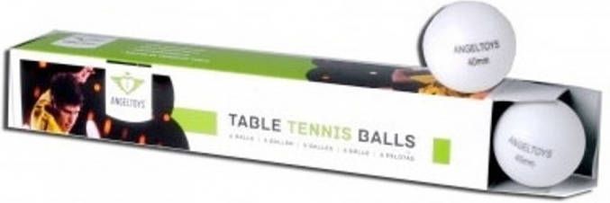 Angel Sports tafeltennisballen TTC kunststof 40 mm wit 6 stuks