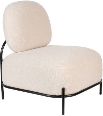 AnLi Style Lounge Chair Polly Teddy Ivory