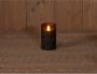 Anna's Collection 1x Zwarte LED kaarsen stompkaarsen 12 5 cm Luxe kaarsen op batterijen met bewegende vlam - Thumbnail 2