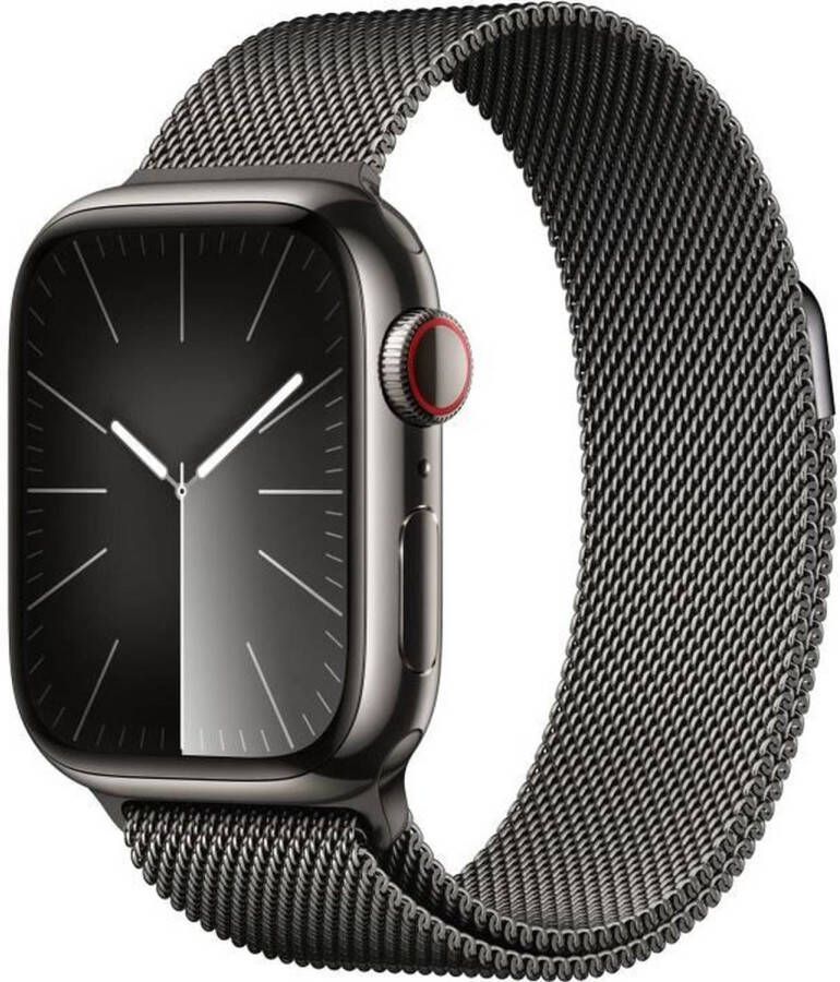 Apple Watch 9 Cell 41mm rvs grafiet Milanese Loop