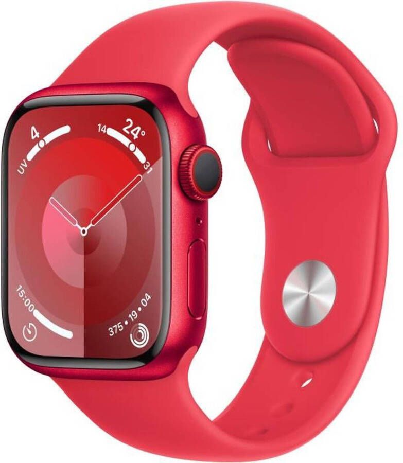 Apple Watch Series 9 GPS 41 mm (PRODUCT)RED aluminium kast (PRODUCT)RED sportbandje M L