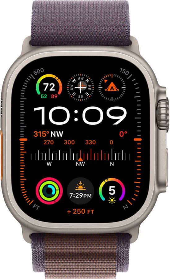 Apple Watch Ultra 2 medium alpine-bandje Titanium Paars