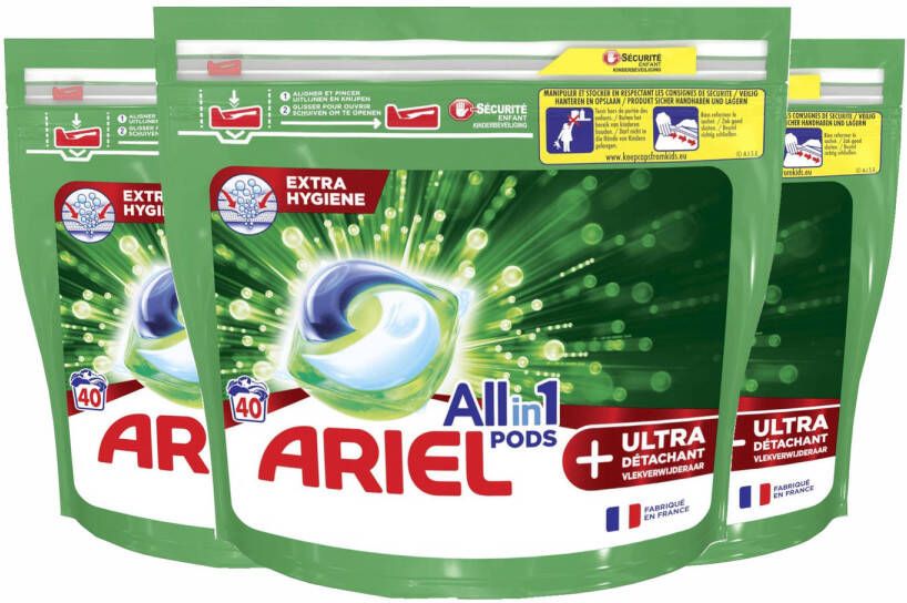 Ariel All-in-1 Pods Ultra 3x40 Wasbeurten Voordeelverpakking