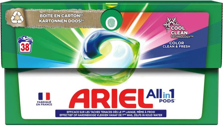 Ariel All in 1 Wasmiddel Pods Kleur 4 x 38 Wasbeurten Voordeelverpakking