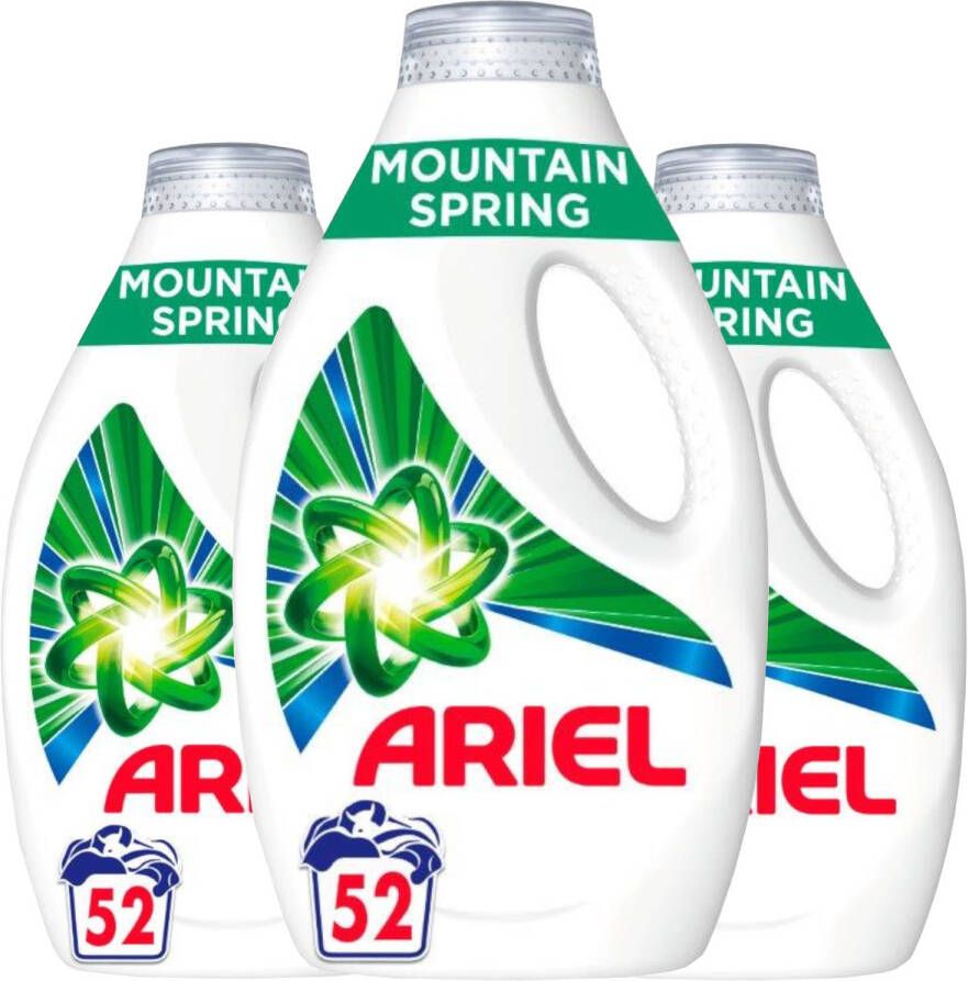 Ariel Gel Mountain Spring wasmiddel 156 wasbeurten (3x52) Voordeelverpakking