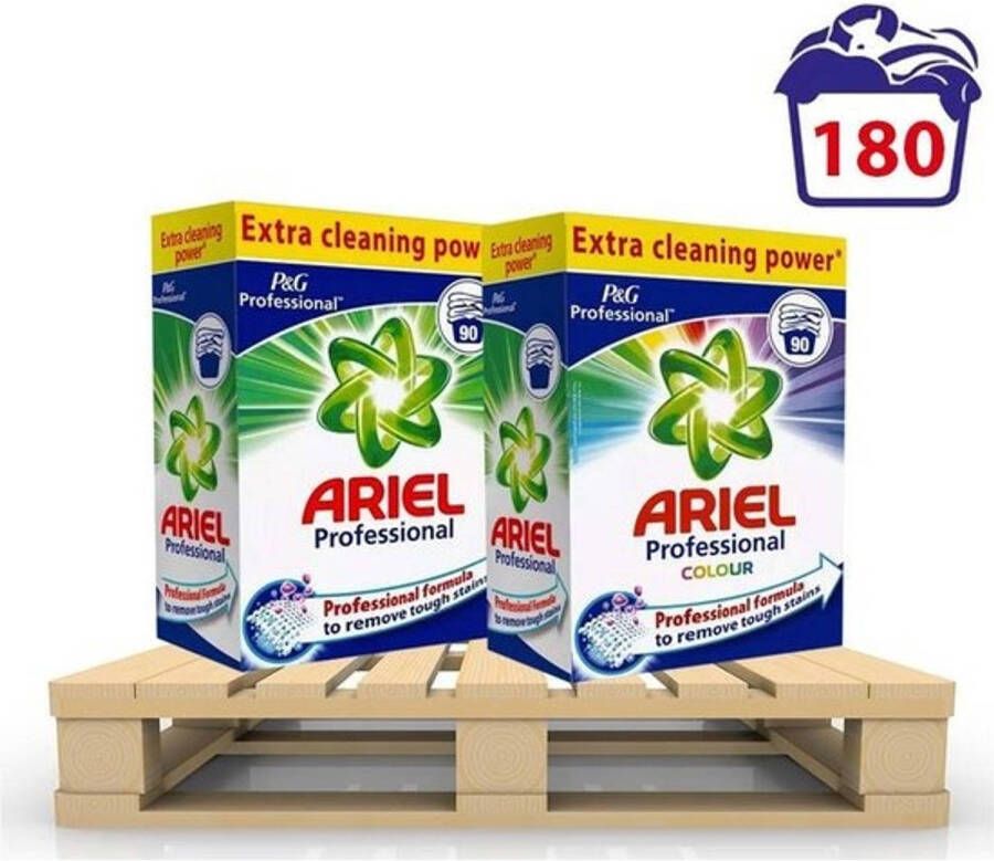 Ariel Proffesional Waspoeder Regular & Color 11.7kg 2 x 90 Wasbeurten