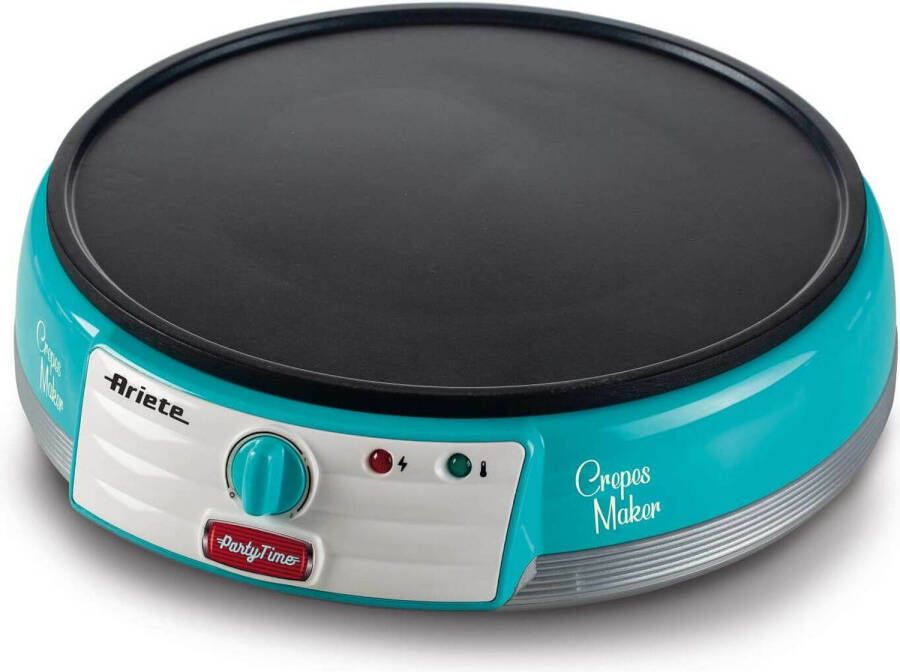 Ariete 0202 01 Pannenkoekenmaker Crêpemaker 30 centimeter Regelbare thermostaat Inclusief Accessoires blauw