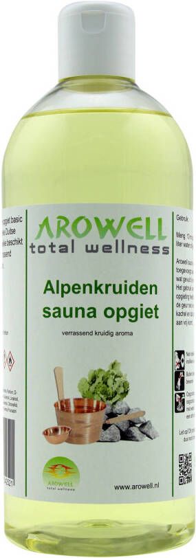 Arowell Alpenkruiden sauna opgiet saunageur opgietconcentraat 500 ml