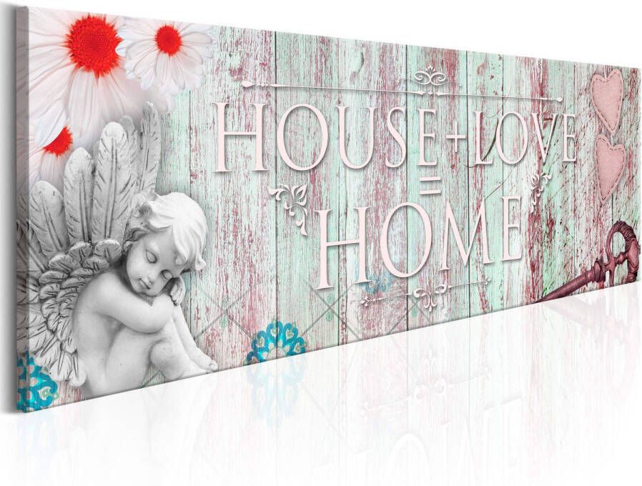 Artgeist Canvas Schilderij Home House And Love 150x50cm