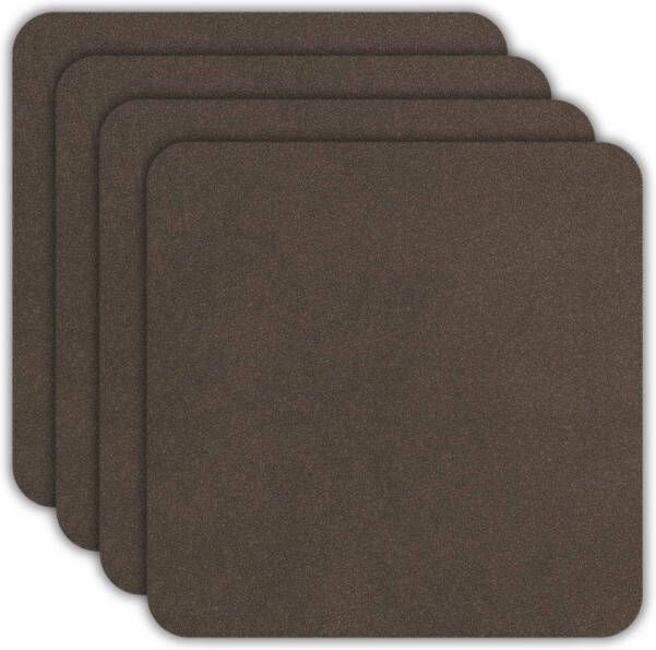 ASA Selection Onderzetters Soft Leather Earth 10 x 10 cm 4 Stuks