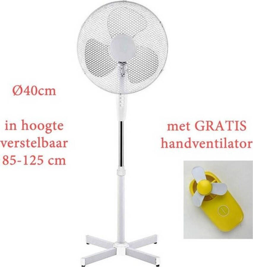 Astro staande ventilator statiefventilator wit Ø 40cm