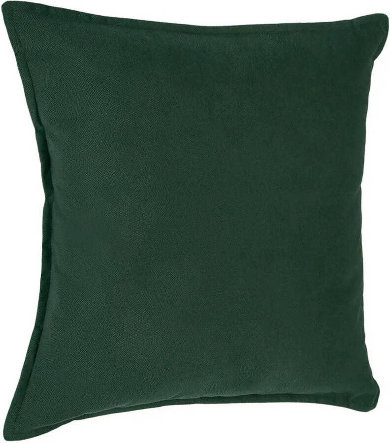 Atmosphera Bank sierkussens huiskamer Sophia 45 x 45 cm donkergroen polyester met rits Sierkussens