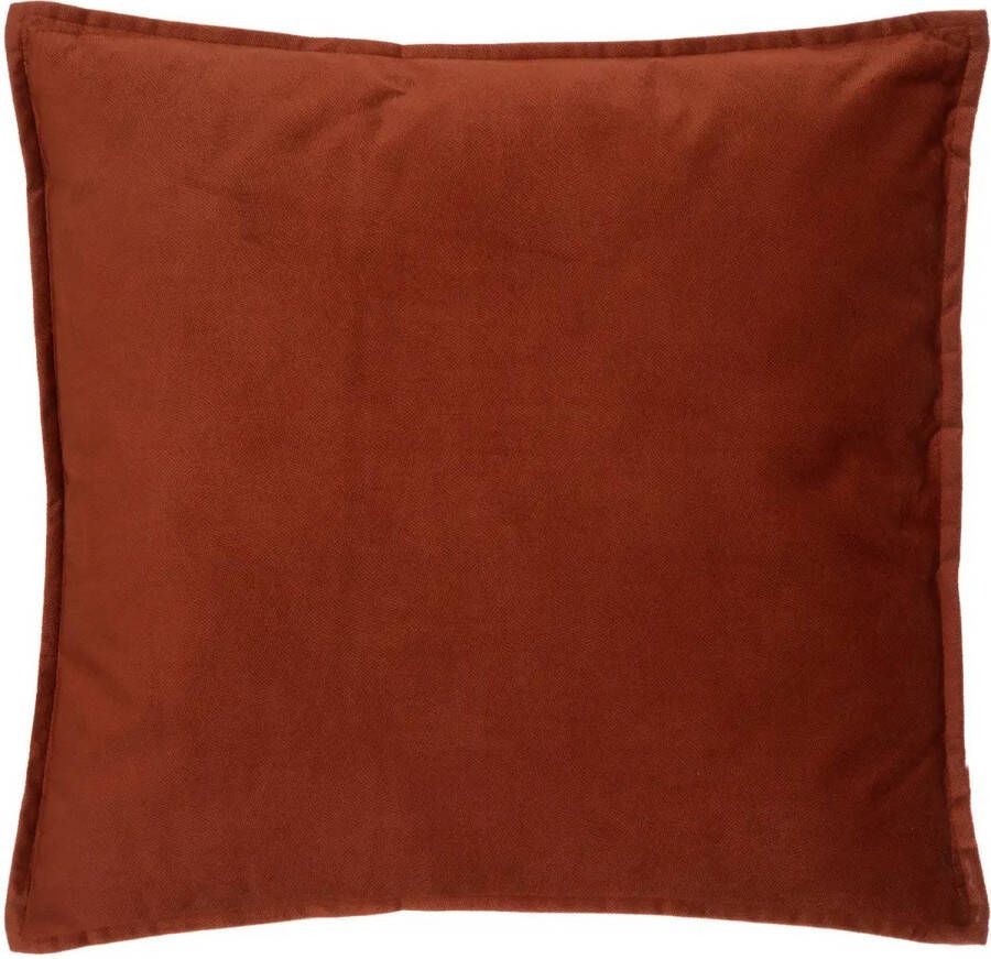 Atmosphera Bank sierkussens huiskamer Sophia 45 x 45 cm Terracotta polyester met rits Sierkussens