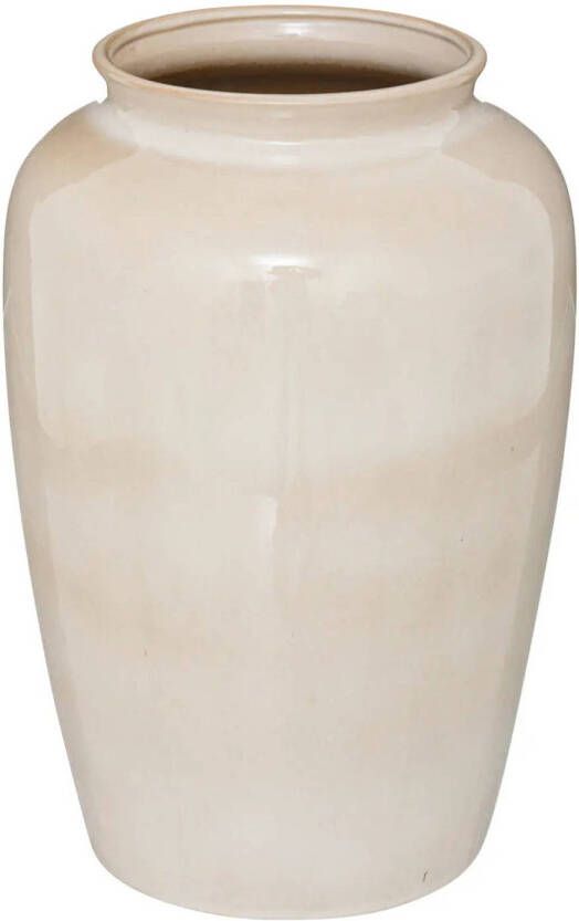 Atmosphera Bloemenvaas Dune creme wit keramiek D20 x H29 cm vazen Mediterane sfeer Vazen