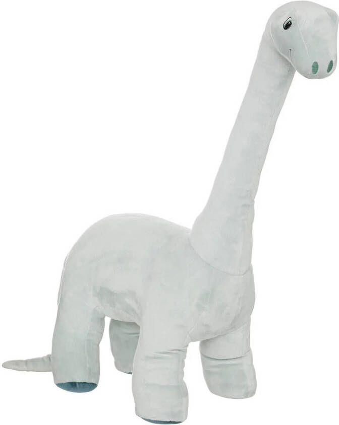 Atmosphera Knuffeldier Dinosaurus Brontosaurus zachte pluche stof extra groot grijs 90 cm Knuffeldier