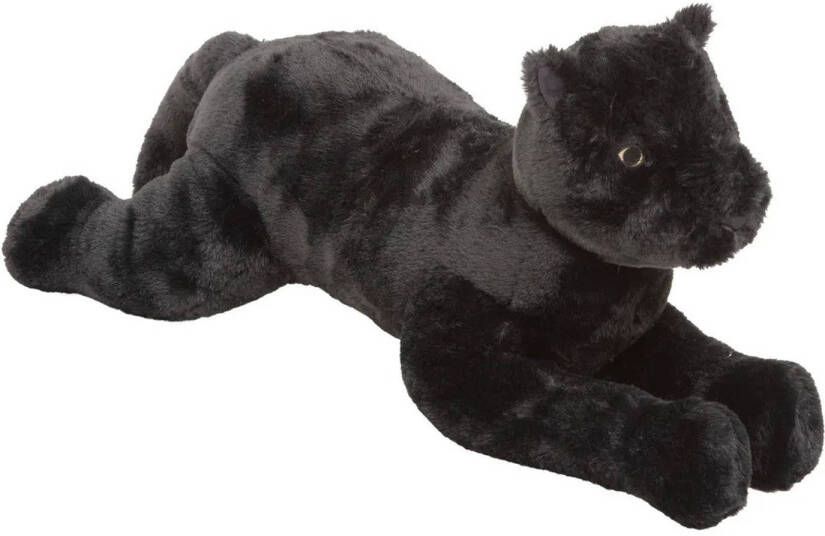 Atmosphera Knuffeldier Zwarte Panter Joey zachte pluche stof wilde dieren knuffels 70 cm groot formaat