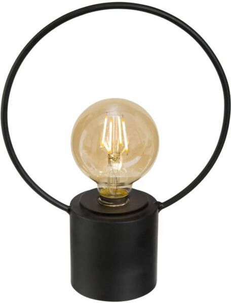 Atmosphera LED lamp zwart - metaal zonder snoer - H27.5 vintage tafellamp nachtlamp Tafellampen