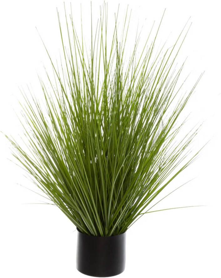 Atmosphera siergras kunstplant grasplant sprieten donkergroen H74 cm in pot pvc Kunstplanten