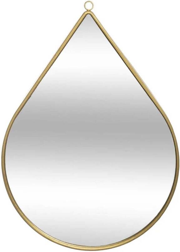 Atmosphera Spiegel wandspiegel druppel 29 x 21 cm metaal goud Spiegels