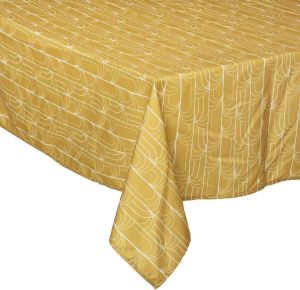 Atmosphera Tafelkleed Rechthoekig 240 X 140 Cm Oker Geel Met Print Polyester Tafellakens