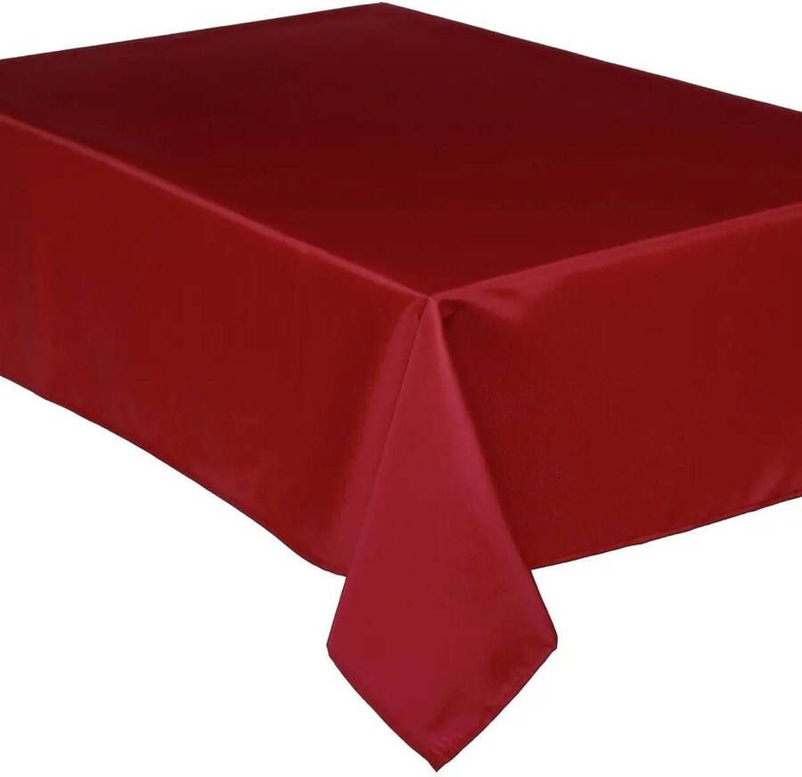 Atmosphera Tafelkleed rechthoekig 240 x 140 cm rood polyester Tafellakens