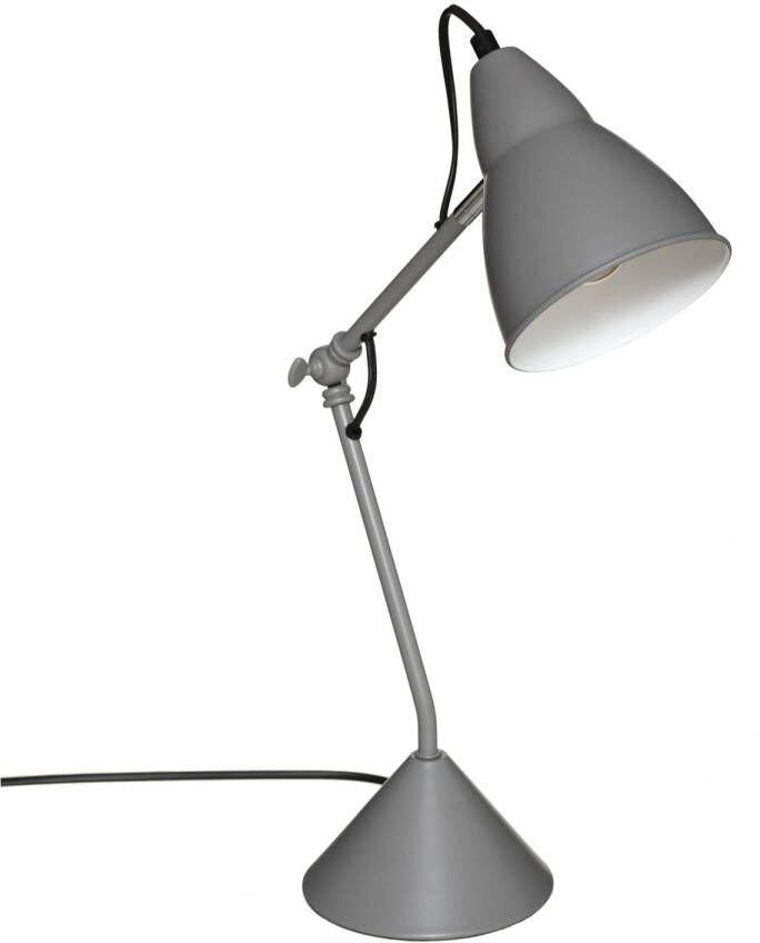 Atmosphera Tafellamp bureaulampje Design Light Classic grijs H62 cm Bureaulampen