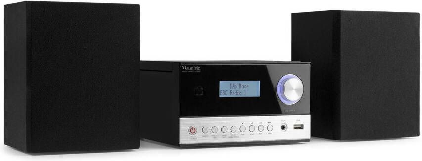 Audizio Hifi Stereo Set met CD-speler en Radio Arles Bluetooth Wekker