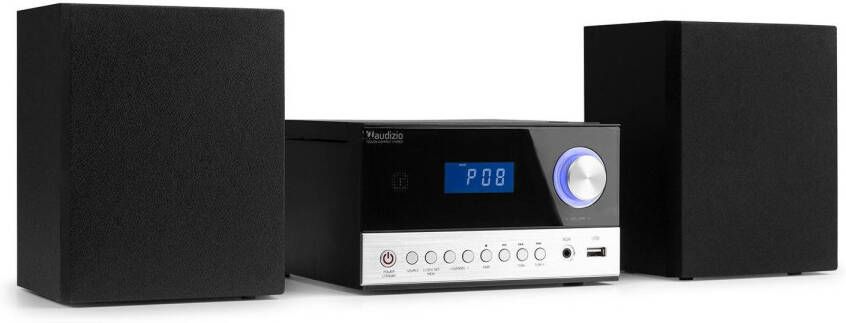 Audizio Stereo set met CD speler en radio Toulon Bluetooth en mp3 speler Losse speakers