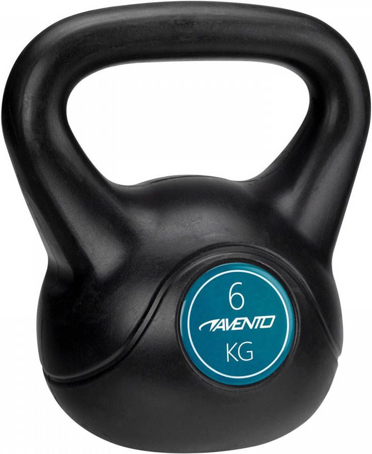 Avento kettlebell 6 kg zwart blauw