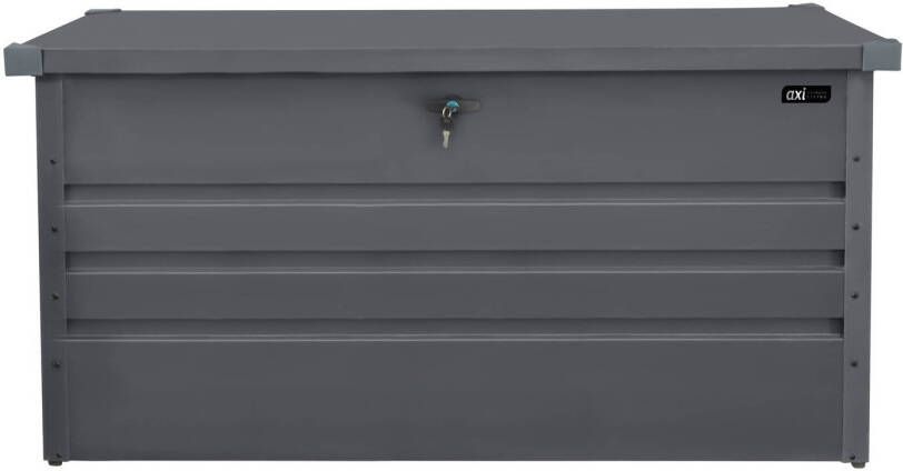 AXI Miles metalen Opbergbox 400 Antraciet Kussenbox met bodem en slot – 370 Liter – 132x60x62cm