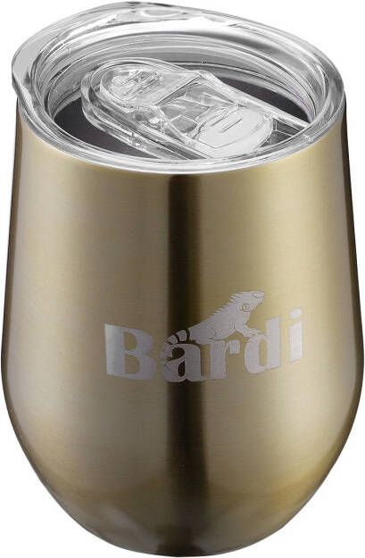 Bardi RVS 2 Stuks Dubbelwandige Thermosbeker Partybeker Set met Deksels – GOUD