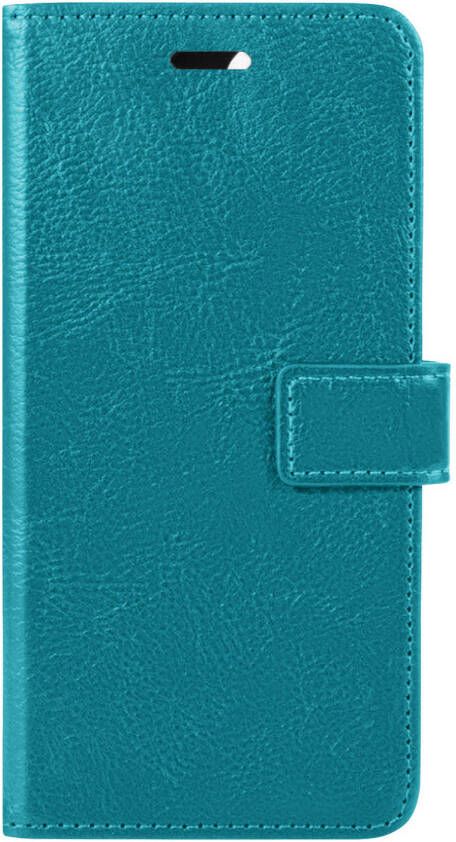 Basey iPhone 14 Plus Hoesje Bookcase Hoes Flip Case Book Cover iPhone 14 Plus Hoes Book Case Hoesje Turquoise