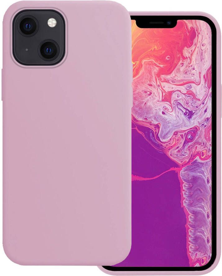 Basey iPhone 14 Plus Hoesje Siliconen Back Cover Case iPhone 14 Plus Hoes Silicone Case Hoesje Lila
