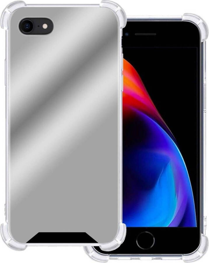 Basey iPhone 8 Hoesje Siliconen Shock Proof Hoes Case Cover iPhone 8-Zilver