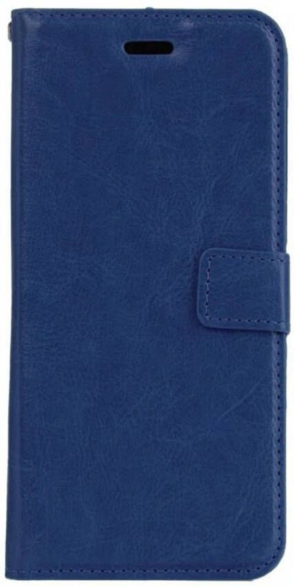 Basey iPhone SE 2020 Hoesje Bookcase Hoes Flip Case Book Cover iPhone SE 2020 Hoes Book Case Hoesje Donkerblauw