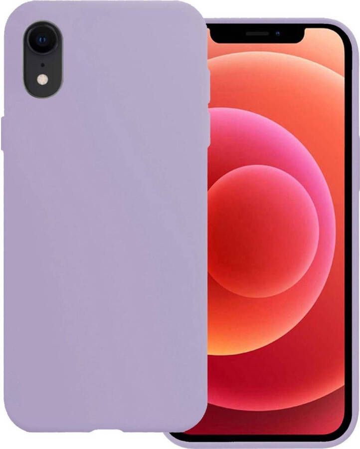 Basey iPhone XR Hoesje Lila Siliconen iPhone XR Case Back Cover Lila Silicone iPhone XR Hoesje Siliconen Hoes Lila