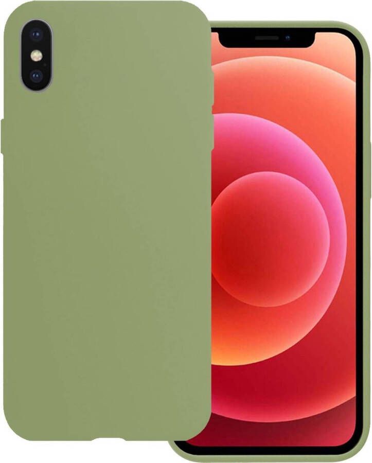 Basey iPhone Xs Hoesje Siliconen Hoes Case Cover iPhone Xs-Groen