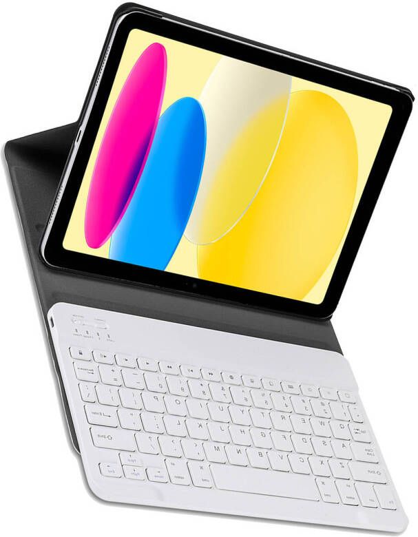 Basey iPad 10 (2022) Toetsenbord Hoes Book Case iPad 2022 Toetsenbord Hoesje Keyboard Cover Rosé Goud