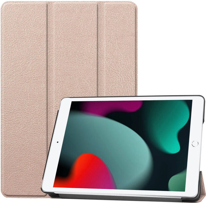 Basey iPad 10.2 2020 Hoes Book Case Hoesje iPad 10.2 2020 Hoesje Hard Cover Case Hoes Goud