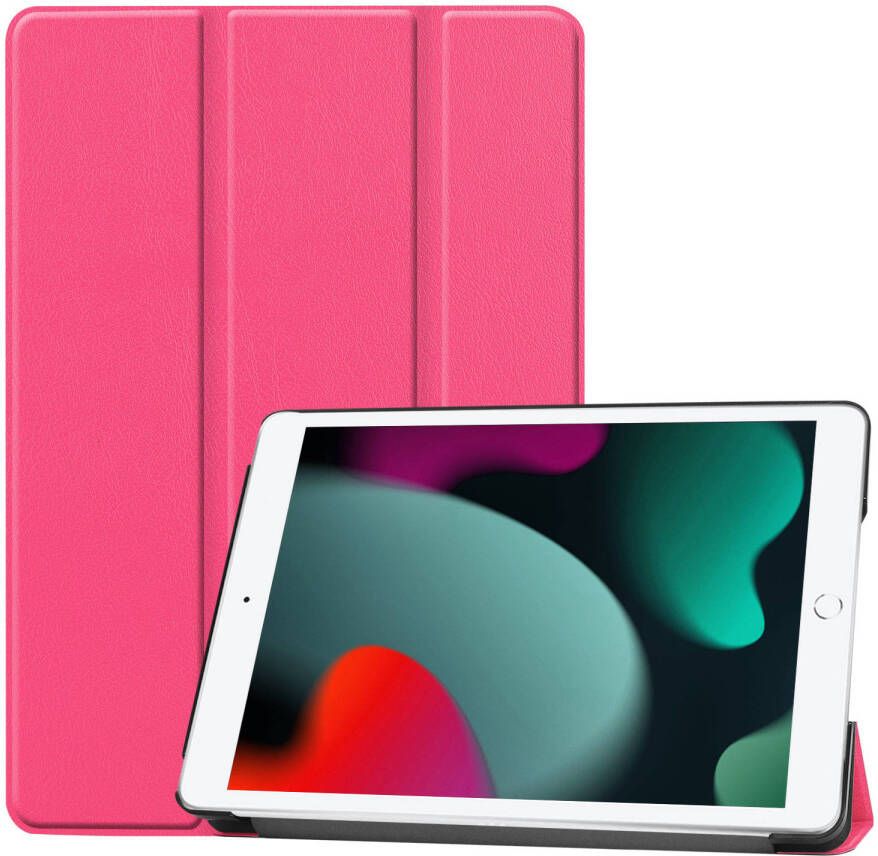 Basey iPad 10.2 2020 Hoes Book Case Hoesje iPad 10.2 2020 Hoesje Hard Cover Case Hoes Roze