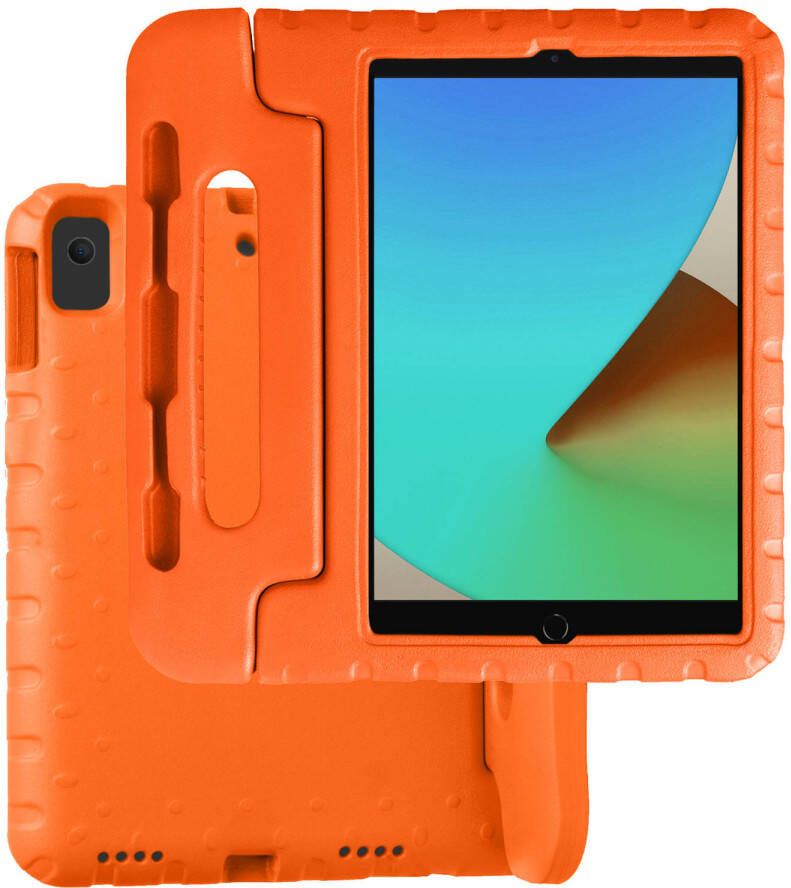 Basey iPad 10.2 2020 Hoesje Kinder Hoes Shockproof Cover Kindvriendelijke iPad 10.2 2020 Hoes Kids Case Oranje