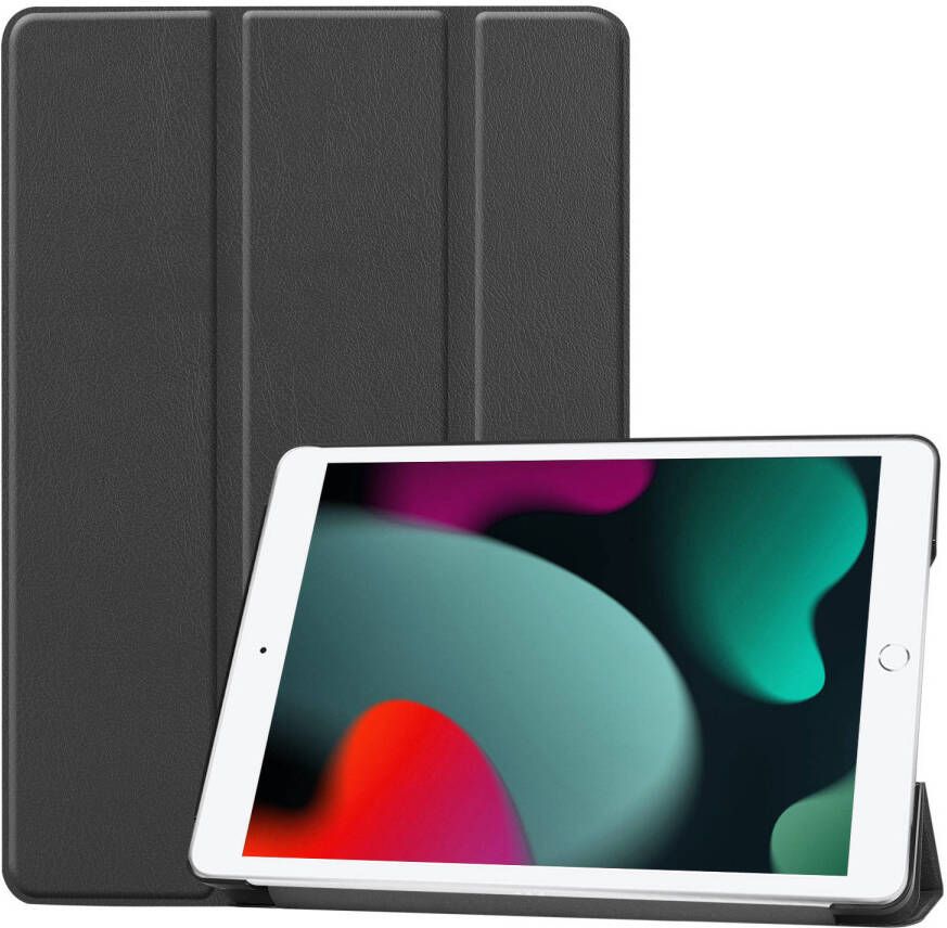 Basey iPad 10.2 2021 Hoes Book Case Hoesje iPad 10.2 2021 Hoesje Hard Cover Case Hoes Zwart