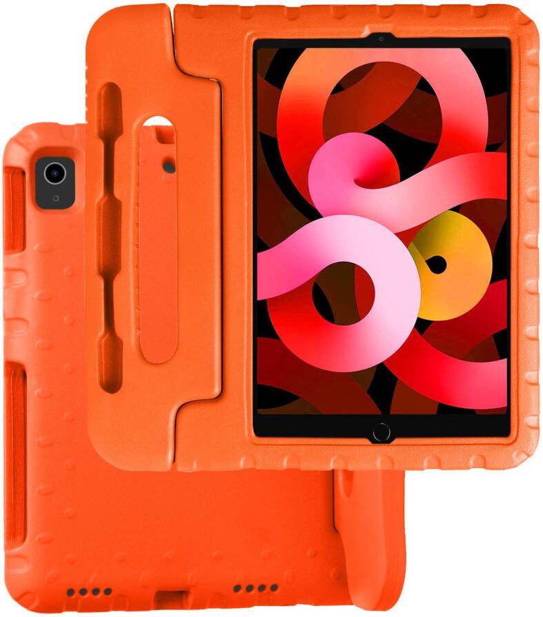 Basey iPad Air 5 Hoes iPad Air 5 (2022) Kinderhoes Kindvriendelijke iPad Air 5 Cover Kids Case Oranje