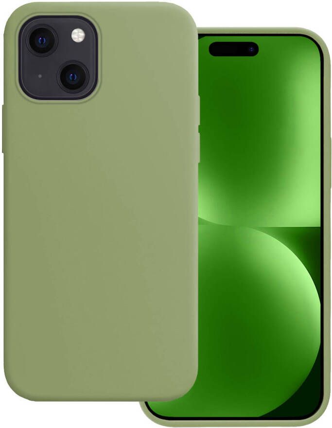 Basey iPhone 15 Hoesje Siliconen Back Cover Case iPhone 15 Hoes Silicone Case Hoesje Groen