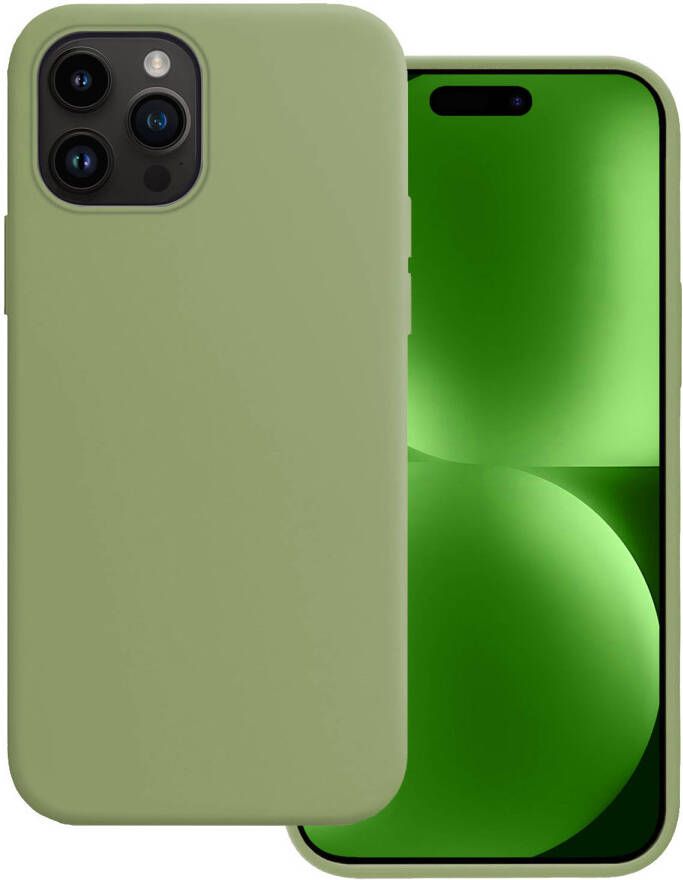 Basey iPhone 15 Pro Max Hoesje Siliconen Back Cover Case iPhone 15 Pro Max Hoes Silicone Case Hoesje Groen