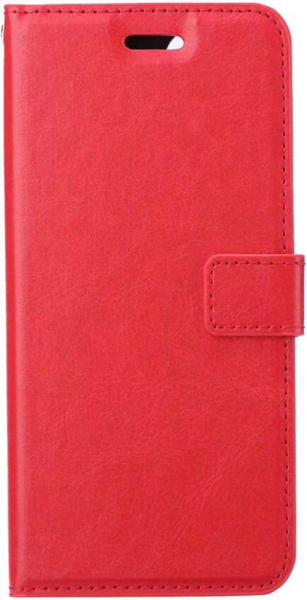 Basey iPhone 15 Pro Max Hoesje Bookcase Hoes Flip Case Book Cover iPhone 15 Pro Max Hoes Book Case Hoesje Rood